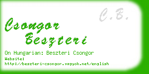 csongor beszteri business card